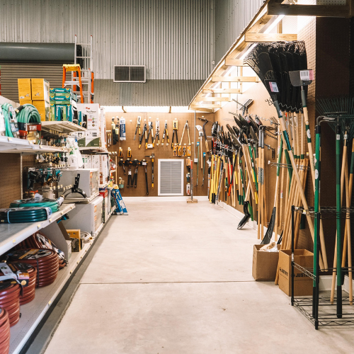 Supplies inside of Sorrento Lumber and Concrete