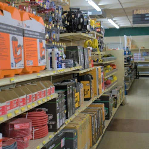 Supplies inside of Sorrento Lumber and Concrete