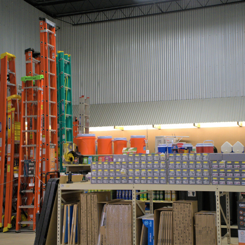 Supplies inside of Sorrento Lumber and Concrete