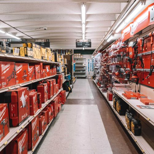 Supplies inside of Sorrento Lumber and Concrete
