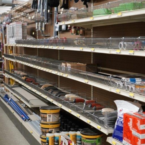 Supplies inside of Sorrento Lumber and Concrete