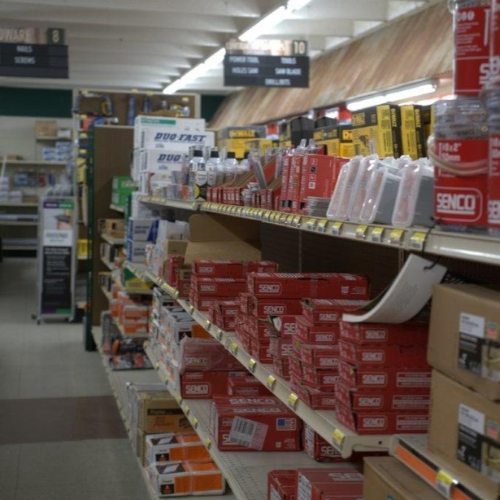Supplies inside of Sorrento Lumber and Concrete