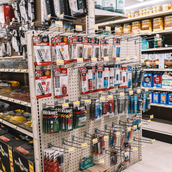 Tools and supplies inside of Sorrento Lumber and Concrete